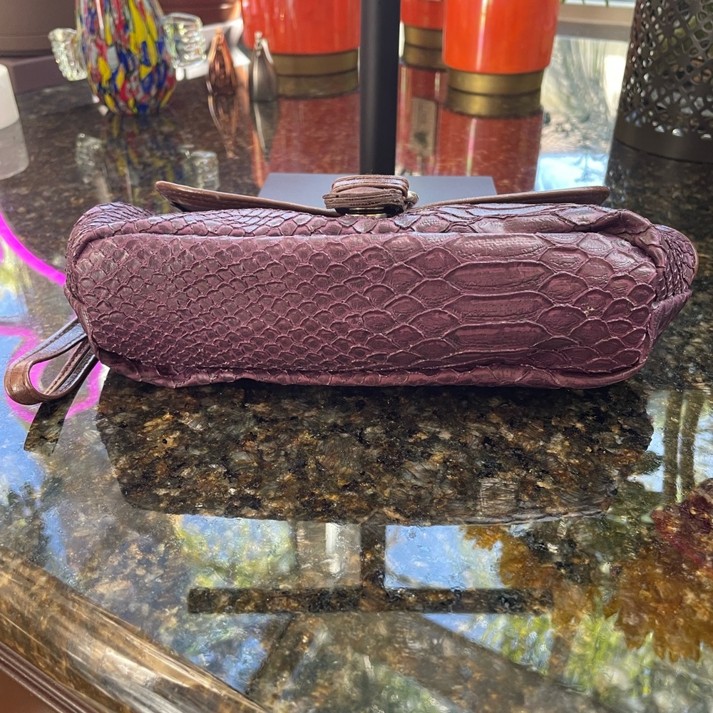 Vintage Elizabeth Arden Purple and Brown Clutch - Picture 3 of 6